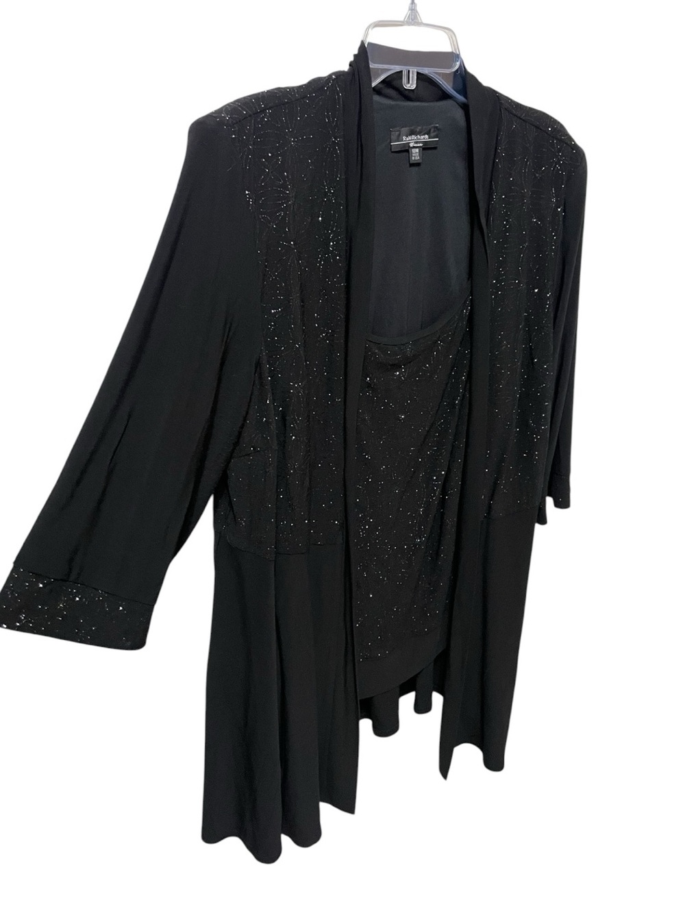 two-piece matching set cardigan & camisole size 18W special event dressy sparkl